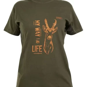 Moteriški marškinėliai HART BRANDED Roe Deer - žali