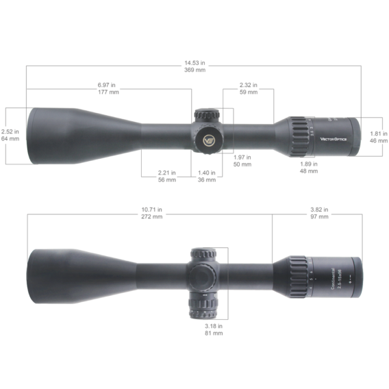 Optinis Taikiklis Continental 2.5-15×56 Hunting G4 P VECTOR OPTICS SCOM-38 - Image 2