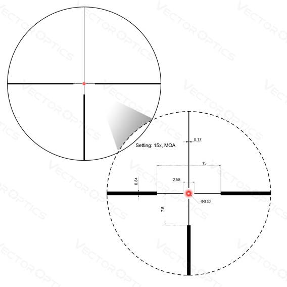 VECTOR OPTICS X6 2.5-15X56 Continental ED Fiber OPTIKA - Image 3
